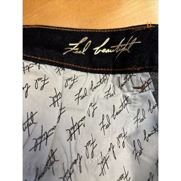 white black blue jeans womens boot leg 12R. Stretch - Picture 11 of 12